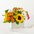 Sun-drenched Blooms Box Bouquet (Sunflower, Carnation, Daisy)