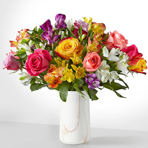 Smiles & Sunshine (Roses, Alstroemeria)