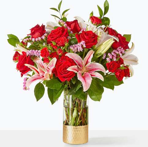 Hopeless Romantic Bouquet (Rose, Lily, Greenery)