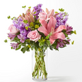 Precious Petals Bouquet (Stock, Lily, Roses, Greenery)