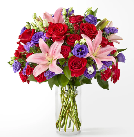 Truly Stunning Bouquet (Roses, Lily, Lisianthus)