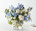 Clear Skies Bouquet (Roses, Hydrangea, Mums, Greenery)