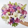 Lavender Fields Mixed Flower Bouquet (Lily, Mums, Roses)