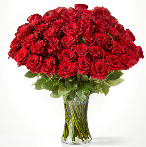 Fifty Long Stem Red Roses