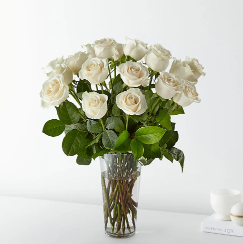 Long Stem White Rose Bouquet, 12-36st
