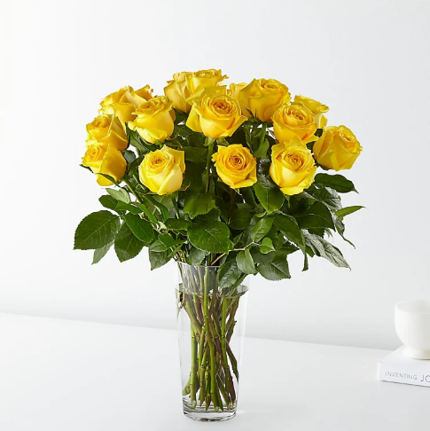 Long Stem Yellow Rose Bouquet, 12-36st