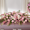 Life & Remembrance Casket Spray (Lily, Rose, Carnation, Snapdragon)