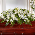 Abundance Casket Spray (Lily, Roses, Greenery)
