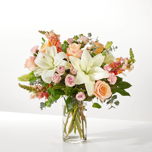 Grapefruit Splash Bouquet (Rose, Lily, Snapdragon, Carnation)