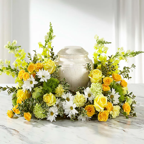Graceful Love Cremation Adornment (Daisy, Rose, Snapdragon)